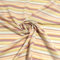 TOLKO Baumwollstoffe gestreifter Sommer Batist aus 100% Baumwolle | weicher Nesselstoff als Modestoff Kleiderstoff Dekostoff | Stoffe zum Nähen Meterware Baumwolle (Beige apricot)