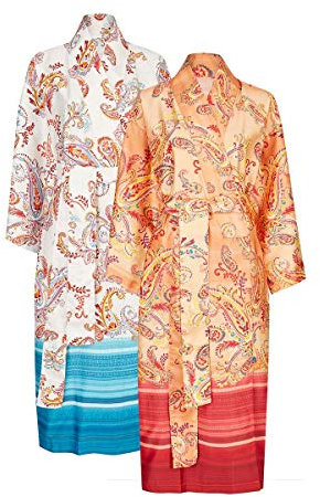 Bassetti Kimono, Baumwolle, Azur, S-M
