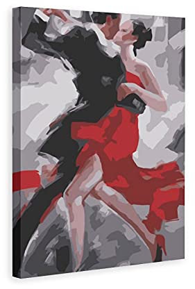 haocaitou Tango Dance Tacit Understanding Poster, dekoratives Gemälde, Leinwand, Wandkunst, Wohnzimmer, Poster, Schlafzimmer, Gemälde, 40 x 60 cm
