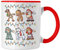 Trendation - Weihnachten Tasse Weihnachtsmann für Kinder Weihnachtstasse Lustig Geschenk Becher Jungs Jungen Mädchen Cute Rentier Lebuchenmann Weihnachtsmann Eisbär (Rot)
