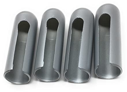 4er Set Zierhülsen Grau Optik Aufsteckhülsen Bandset Zierhülse 56x17