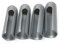 4er Set Zierhülsen Grau Optik Aufsteckhülsen Bandset Zierhülse 56x17