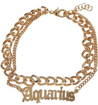 Urban Classics Unisex Zodiac Golden Anklet