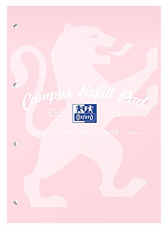 Oxford Campus Liniertes Papier, A4, Kopfbindung, 140 Seiten, Pastellfarben, einzelner Notizblock