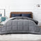 BEDSURE Bettdecke 240x220 Ganzjahresdecke Steppdecke - Bettdecke Ohne Bezug 240x220cm 300GSM - 4 Jahreszeiten Bettdecken Wende Grau/Hellgrau, Weiche Warm Duvet Schlafdecke für Allergiker