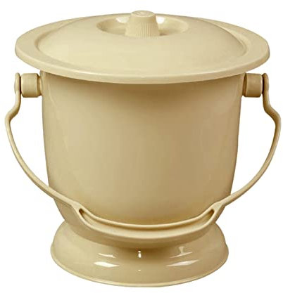 MagiDeal Pot de chambre avec couvercle, bassin crachoir résistant aux éclaboussures couleur vive enfants adultes avec poignée pratique en plastique, clair