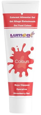 Dekozauber24 Lebensmittelfarbe Gel, 30g, Tube für Fondant, Marzipan etc. Backzubehör Tortendekoration (Erdbeer-Rot)