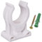 SKIR'CO (10 piezas) Clips de tubo, abrazaderas de plástico para tuberías de 20-22 mm, abrazadera de tubo tipo U, ganchos de manguera, clips blancos de tubería