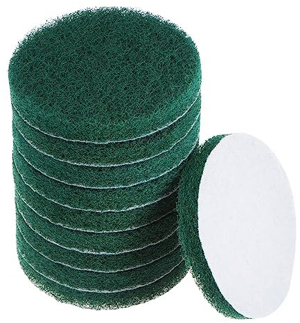 sourcing map 10 cepillos eléctricos para taladro de 5 pulgadas, estropajo de azulejos de grano 150-240 para baño, cocina, limpieza del hogar