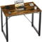 Devoko Computer Desk 80 x 50 x 75 cm, Home Office, Study Writing Desks Small Desks for Small Spaces, Laptop Table for Home Workstations, Industrial Design Black Desk Metal Frame, Rustic Brown