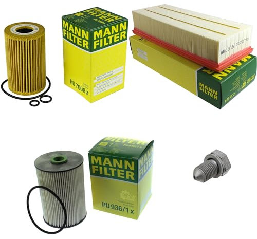 EISENFELS Inspektionspaket Wartungspaket Filterset mit Ölfilter HU 7008 z, Luftfilter C 35 154, Kraftstofffilter PU 936/1 x, Verschlussschraube