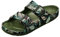 VICT POPU Pantoletten Damen mit Fussbett Sandalen Flach Rutschfest Sommer Badelatschen Lässig EVA Slides Erwachsene Schlappen Bananenarmee Grün 41