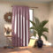 AmeliaHome Blackout Vorhang 140x245 cm rosa 1 St. Kräuselband Verdunkelungsvorhang Blickdicht Fensterdekoration Dekoschal Dekorvorhang Blackout