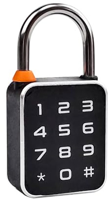 ENERJ Smart Fingerprint Padlock with Digital Keypad & Tuya App, 3-in-1 Keyless Bluetooth Locker Lock, IP66 Waterproof, USB Rechargeable, Heavy Duty Zinc Alloy for Gym, Gate, Bike, Luggage