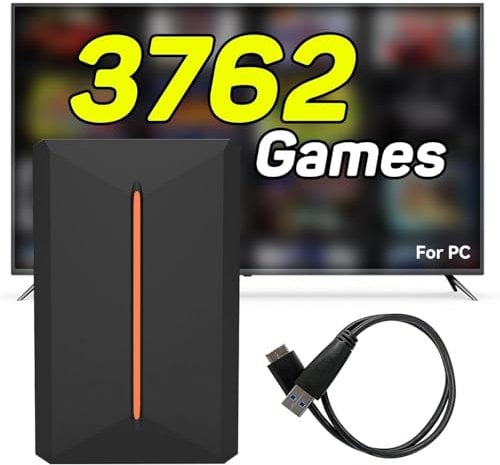SVP Game - Disco Duro Retro 500 GB con +3.700 Juegos +14 Emuladores Arcade Games hasta AAA, Disco Duro Externo para Windows 8.1, 10 y 11 - Hard Drive Gaming, Emulador LaunchBox