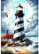 AIRDEA Leuchtturm Diamond Painting Erwachsene, DIY 5D Möwen Diamant Painting Bilder, Bastelset Erwachsene Frauen als Haus Wanddeko 30x40 cm