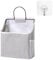 QXCFTW Hanging Storage Organiser, Wall Storage for Kitchen Bedroom Dorm, Durable Wall-Mounted Organizer with Multi-Pockets, Space-Saving Shelf & Hooks to Keep Tidy, Cloth Wall Organizer(Grey)