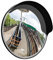 Convex Traffic Mirror, Black Plastic Wall & Pole Mounted Weatherproof Blind Spot Acrylic Mirror with Hood for Driveways, Warehouses, Garages and Offices (45cm)
