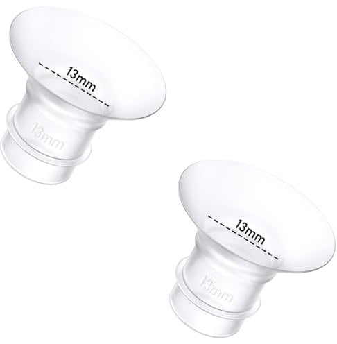 2PCS Flange Insert 13mm Compatible with Momcozy M9/M6/M5/S12 Pro/S9 Pro/Medela/Spectra/Bellababy/Lansinoh/Elvie/Nuliie/KISSBOBO/ANWIKE 24mm Wearable Breast Pump Replacement Accessories