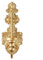 Wandkerzenhalter aus Gusseisen, Vintage-Stil, Wandkerzenhalter, Wandkerzenhalter, Wandkerzenhalter, für Wohnzimmer, Küche, Schlafzimmer (Gold)
