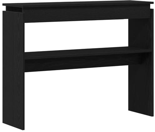 vidaXL Table Console Chêne Noir 80x30x102 cm en Bois d'ingénierie