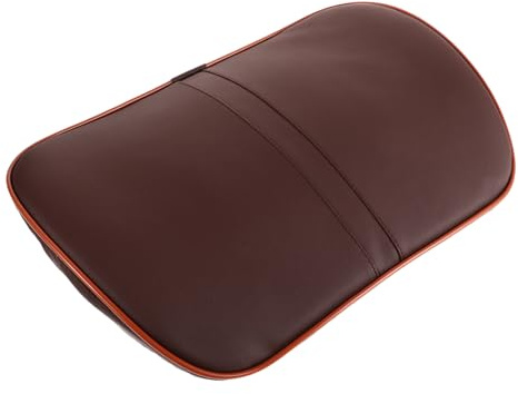Lendenkissen für Stuhl und Auto mit Ergonomischer Stütze, Acryl, Kaffee | Atmungsaktiv und Sicherer Halt, für Büro, Zuhause und Fahrzeug, Schlichtes, Stilvolles Design