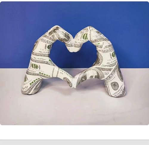 Steowsey Colorful Gesture Decoration, Love Finger Statue Modern, Modern Art Sculpture Home Decoration A