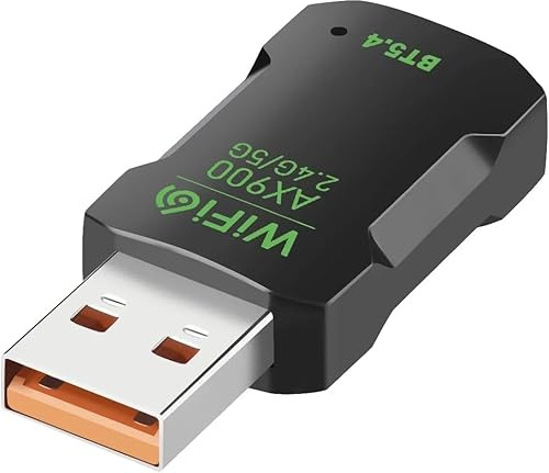 900Mbps WiFi 6 Adapter, 2 in 1 USB Bluetooth 5.4 Network Card 2.4G 5G Wireless USB Dongle Receiver Free Driver for PC