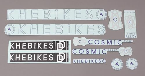 KHEbikes Original KHE Cosmic AL Aufkleberset – 11 Sticker – Factory Look – Rahmen, Gabel, Lenker & Felgen – UV-beständig – BMX Decals