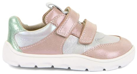 Froddo (G3130264-23 Mädchen-Halbschuhe rosa/Silber/grün aus Naturleder, elastische Gummisohle, Klettverschluss, bequem, herausnehmbare Einlegesohle, Größe 28 EU