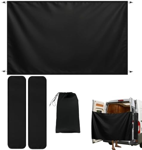 Grand Rideau de Douche pour Porte Arrière, avec Corde magnétique, imperméable, Grande Couverture réglable, Accessoire pour Fourgon Aménagé, pour randonnée, Trekking, Maison, Vacances à la Montagne,