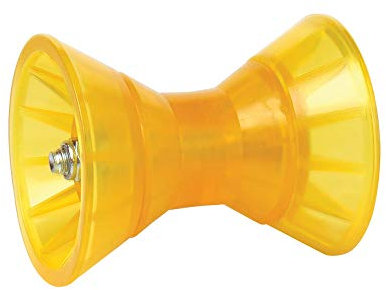 Tie Down 86143 3-Inch Yellow Boat Trailer Bow Roller Assembly | Non-Marking Rubber Roller with Mounting Hardware | Fits Most Winch Posts | Ideal for Boat Trailers, Jet Skis, and Marine Setups
