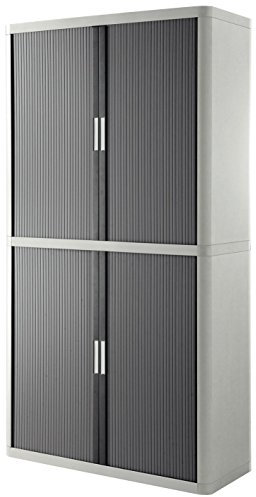 Rolladenschrank easyOffice 2-Meter Schrank, inklusive 4 Fachböden anthrazit/grau