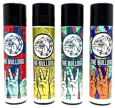 Clipper® Feuerzeug 4er-Set The Bulldog 420 Botanic Edition