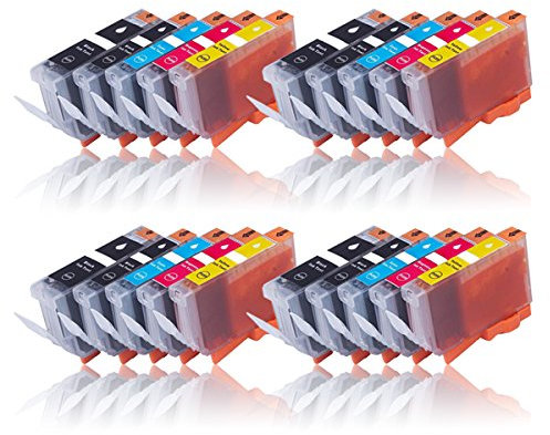 20 Druckerpatronen kompatibel zu CANON PGI520 CLI521 (für CANON PIXMA IP3600 IP4600 IP4700 MP540 MP550 MP560 MP620 MP630 MP640 MP980 MX860 etc.) mit Chip