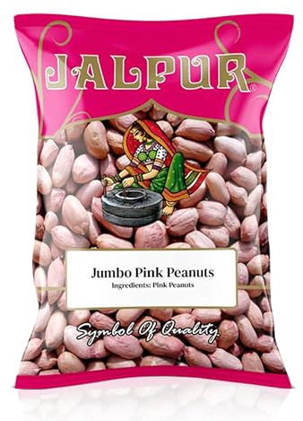 JALPUR MILLERS Premium Jumbo Pink Peanuts 500kg – Whole Raw Peanuts, High-Protein Snack, Ideal for Roasting, Baking, and Making Peanut Butter – Natural, Vegan-Friendly, Rich in Fibre, Freshly Packed