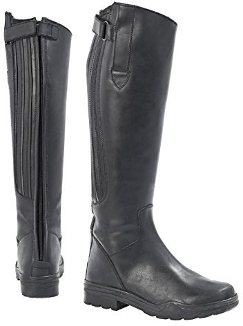 MERAN - Stivali da equitazione invernali, neri, Unisex, 37, W (43/37)