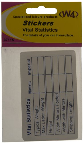 W4 Vital Statistics Sticker - White