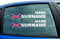 Union Jack England Scotland Wales Ireland Flag Rally Race Tag Full Names Surname Text Window Stickers Decals Small to Large Sizes
