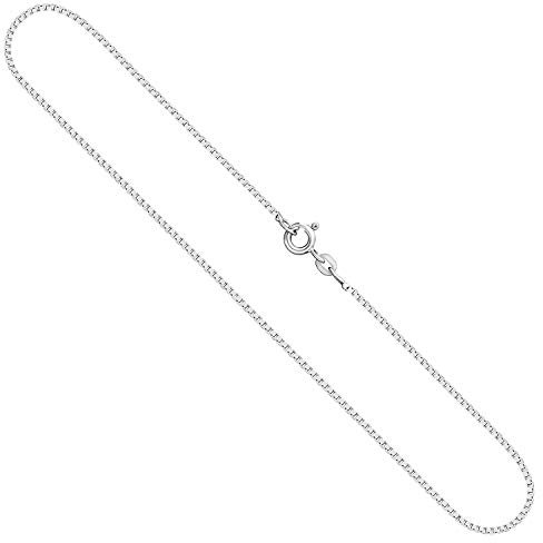 EDELIND Goldkette, Venezianerkette Weißgold 585/14 K, Länge 42 cm, Breite 1.2 mm, Gewicht ca. 4.4 g., NEU