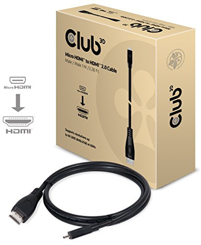 Club3D Kabel MicroHDMI > HDMI 2.0 1m 4K@60Hz St/St retail