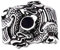 Windalf Drachen Ring FENURA h: 1.9 cm Drachen mit schwarzem Stein 925 Sterlingsilber (Silber, 76 (24.2))