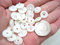 Druckknöpfe, T5, 1,2 cm, Kunststoff, Kunstharz, 50 Stück 1.2CM diameter off white/cream