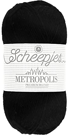 Scheepjes Metropolis Yarn 50g - 080 Hamburg, Black Knitting Crochet Yarn