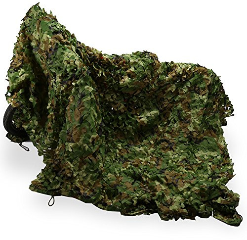 Greensen Camouflage Netting 2x3m Camo Netting, 150d Oxford Polyester Outdoor Camo Net Hhunting Shelters for Shooting Decoration Sunshade Camping and Building Shelters