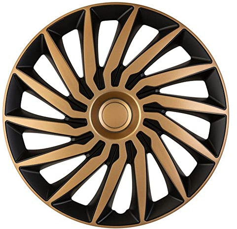 AUTO-STYLE Satz Radzierblenden Kendo 15-Zoll Schwarz/Gold