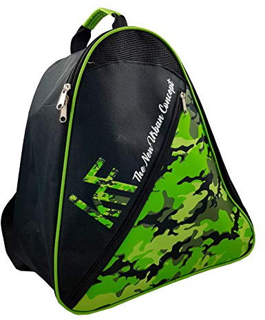 KRF Tasche für Rollschuhe, Camouflage, Grün, mit Fronttasche, für Erwachsene, Unisex, Einheitsgröße