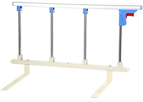 Signstek Barandilla de Cama Plegable con 4 Pilares (88x40 cm) - Barandilla de Seguridad para Adultos Mayores y Niños - Protección Lateral Anticaídas para Cama, Hospital y Hogar