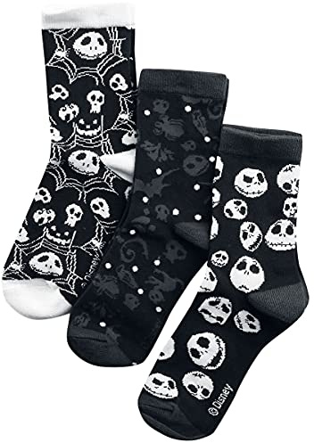 L'Étrange Noël De Monsieur Jack Crânes & Toiles d'Araignée Femme Chaussettes multicolore