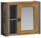 Woodkings® Spiegelschrank Detroit mit Ablage, recycelte Pinie mit Metall Rahmen grau, Wandspiegel Industrie Design Möbel